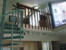 Spiral stairs to loft area