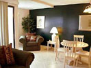Living room and dining room